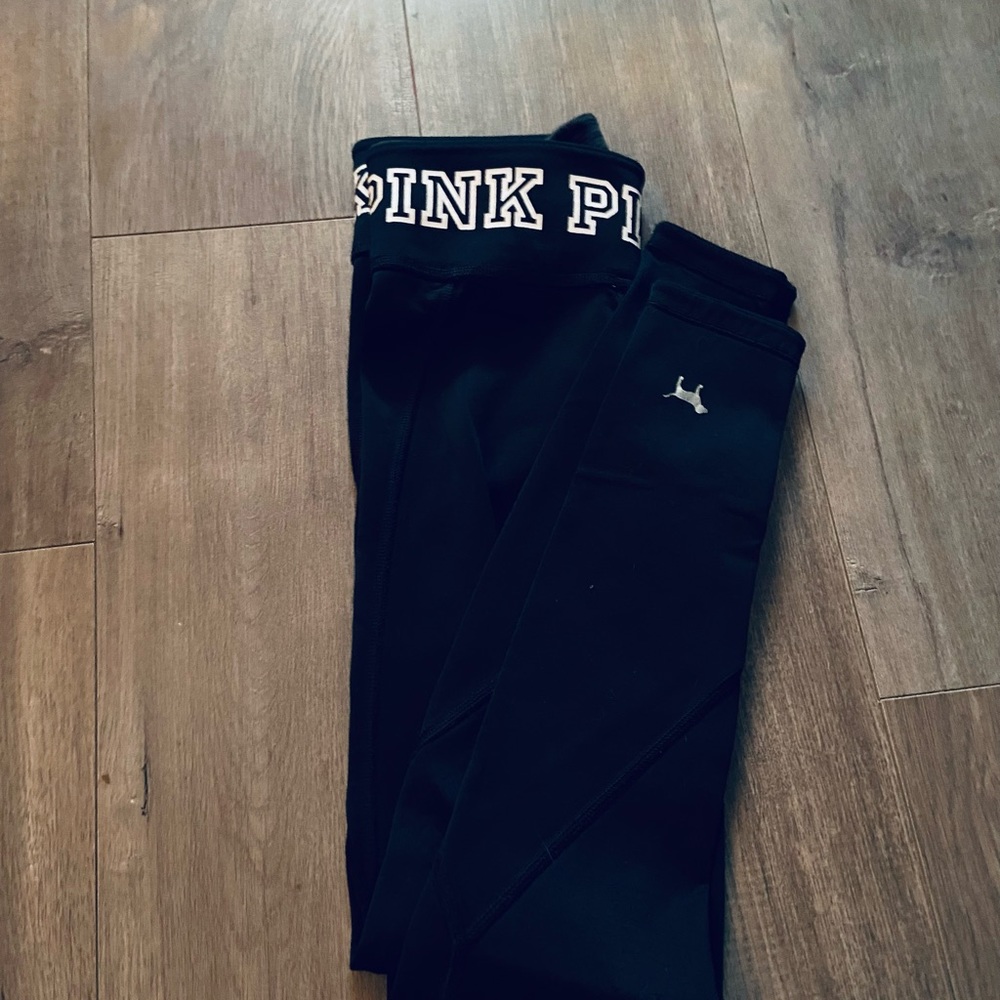 PINK VS reversible black and grey leggings